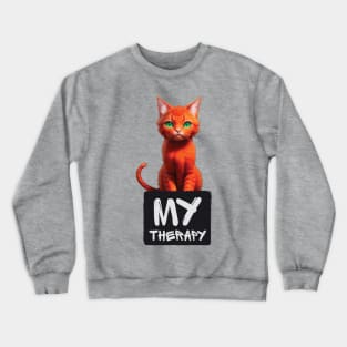 Just My Therapy Support Cat Crewneck Sweatshirt